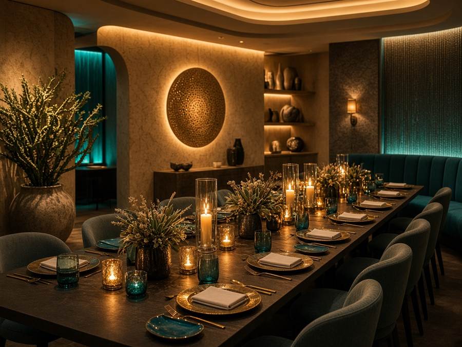 Private banquet setting ready for a Desperados Dining event